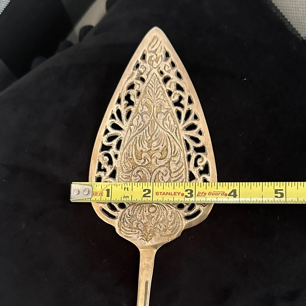 Intricate Gold Cake Server